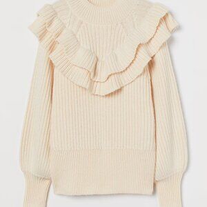 Cozy Ruffle Boho Sweater (NWT)